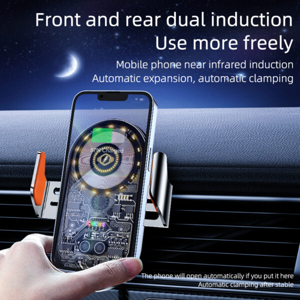 New  Vehicle Perspective Design 15W Car Mobile phone  wireless charging Holder-C13 - Image 23